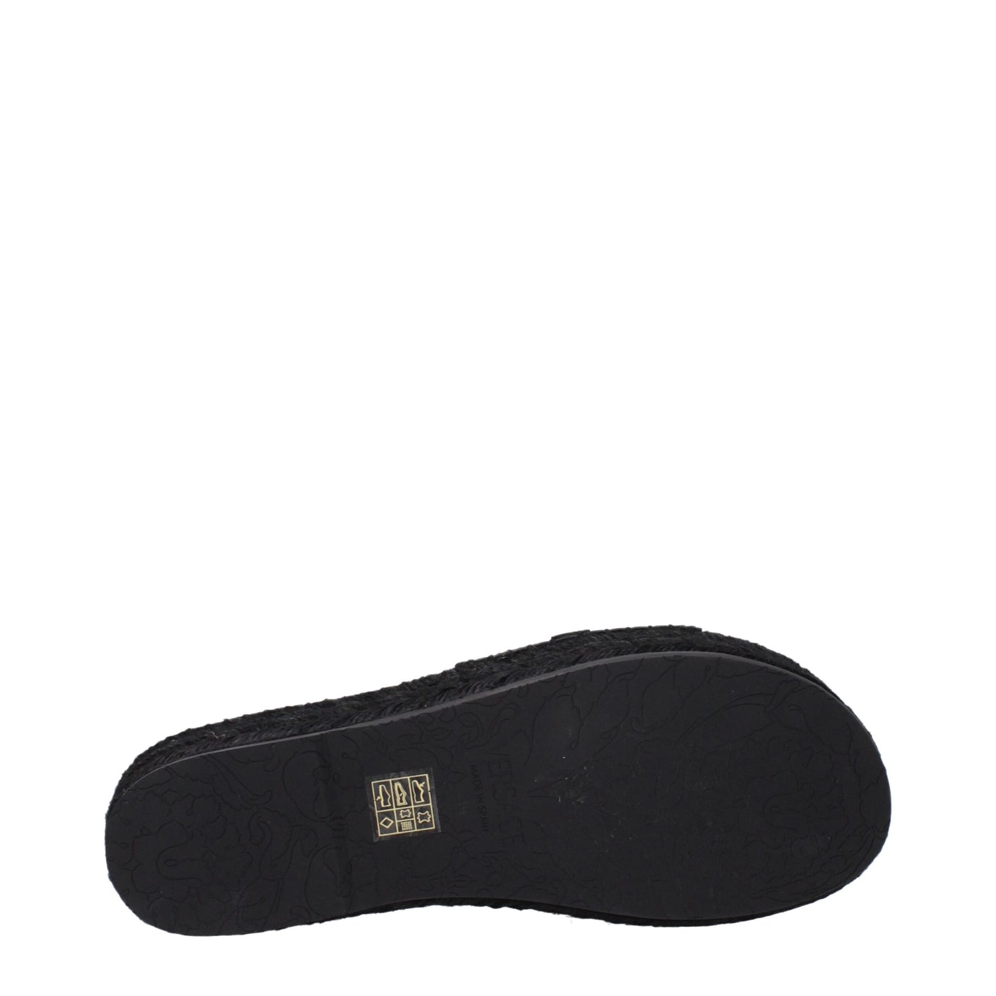 Versace Schwarze Lederpantoffeln Sandalen