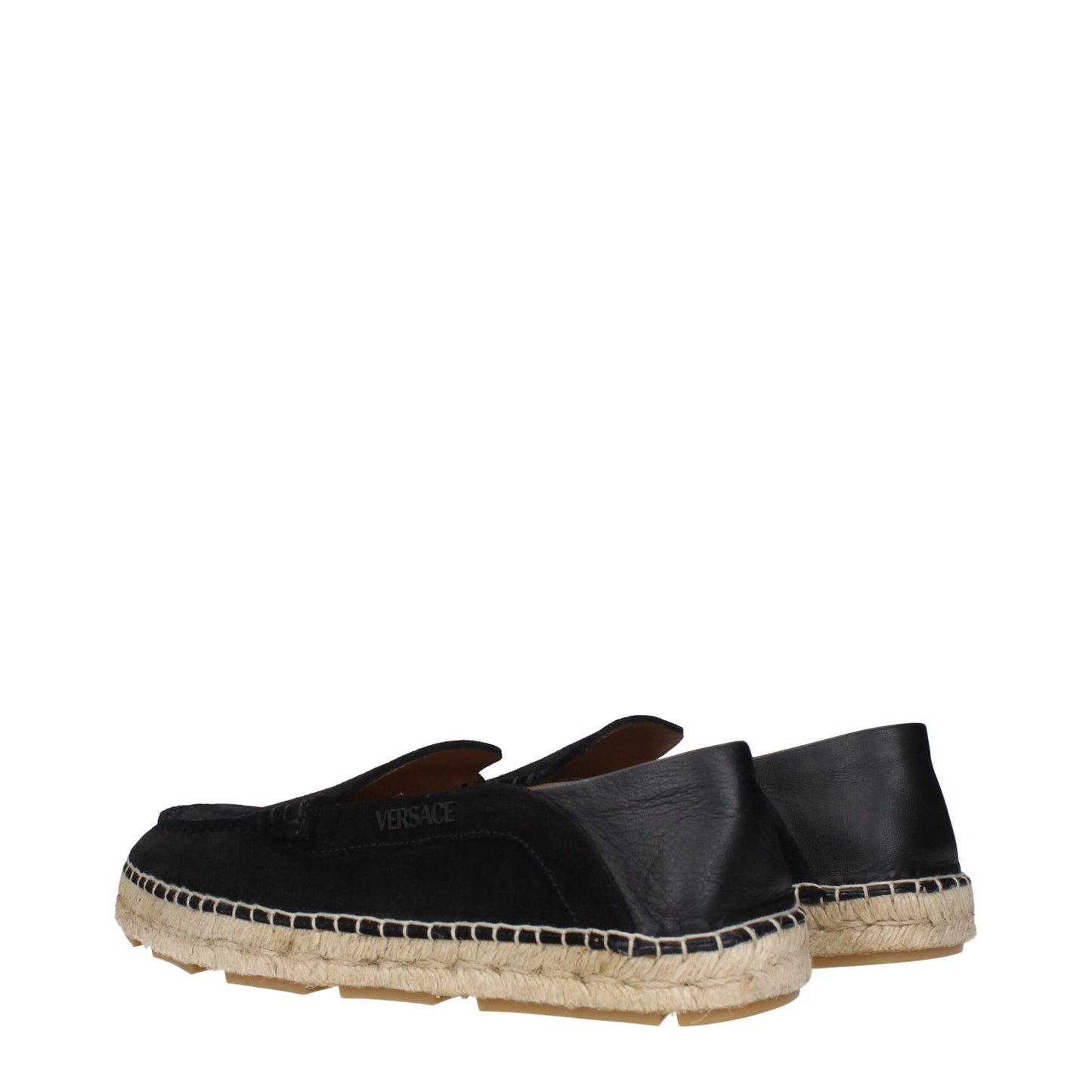 Versace Espadrilles aus schwarzem Leder