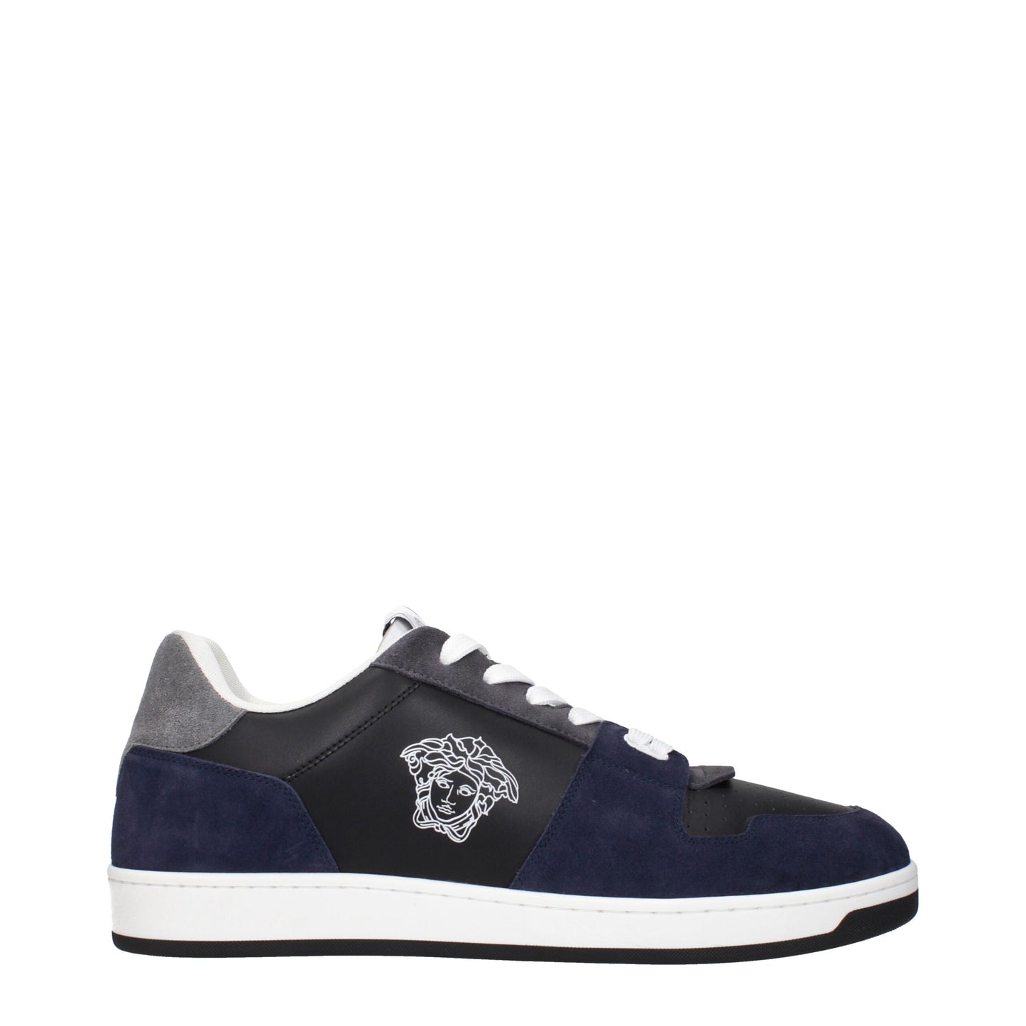 Versace Blaue Leder-Sneakers