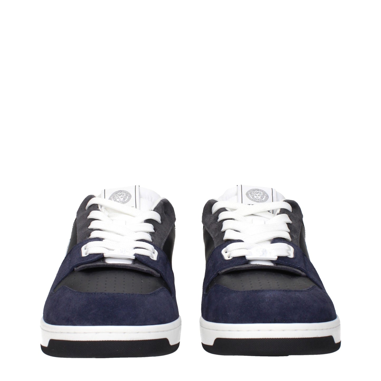 Versace Blaue Leder-Sneakers