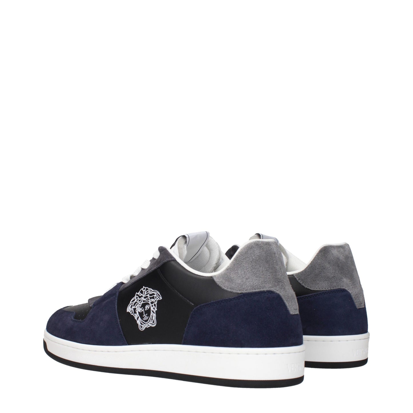 Versace Blaue Leder-Sneakers