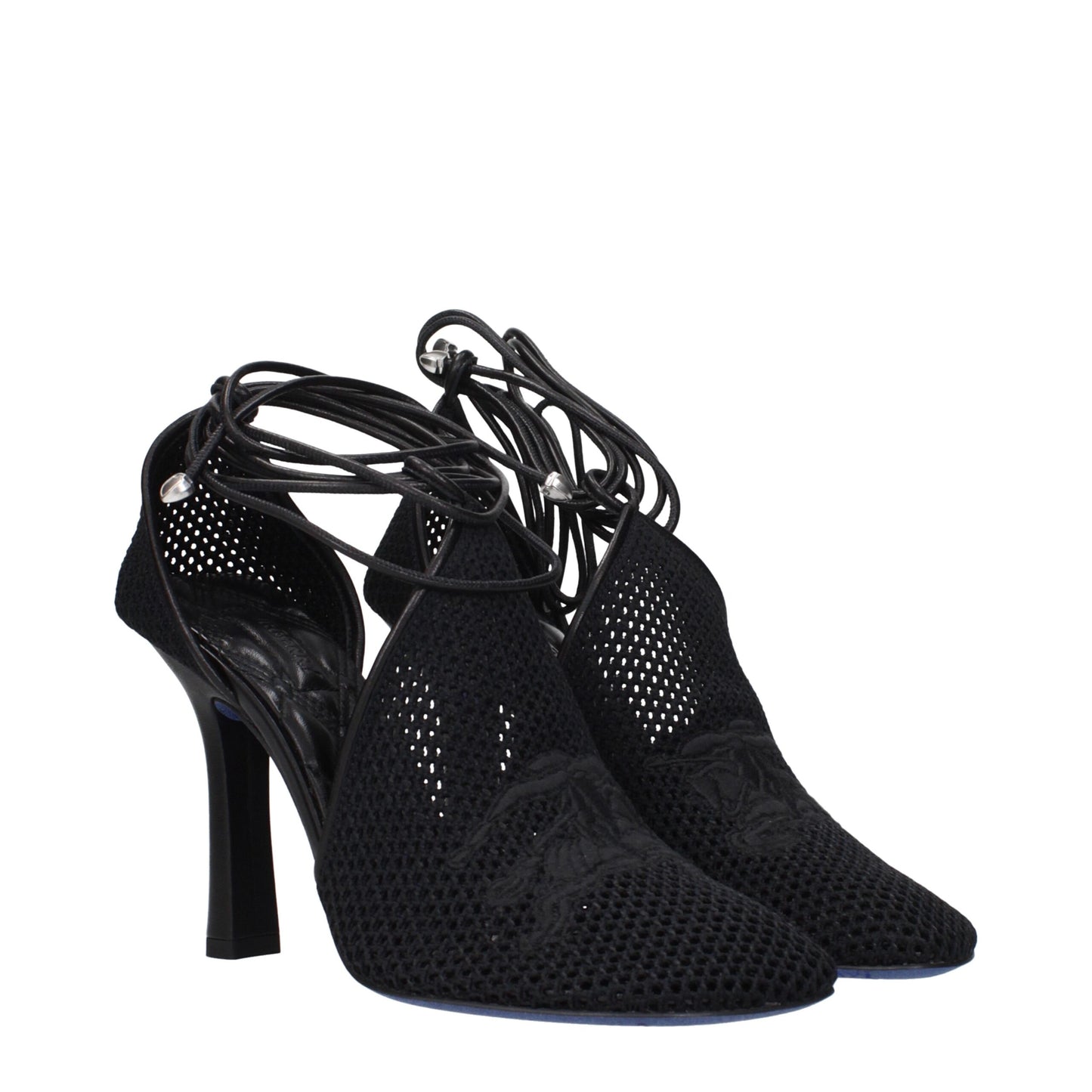 Burberry Schwarze High Heel Pumps aus Stoff