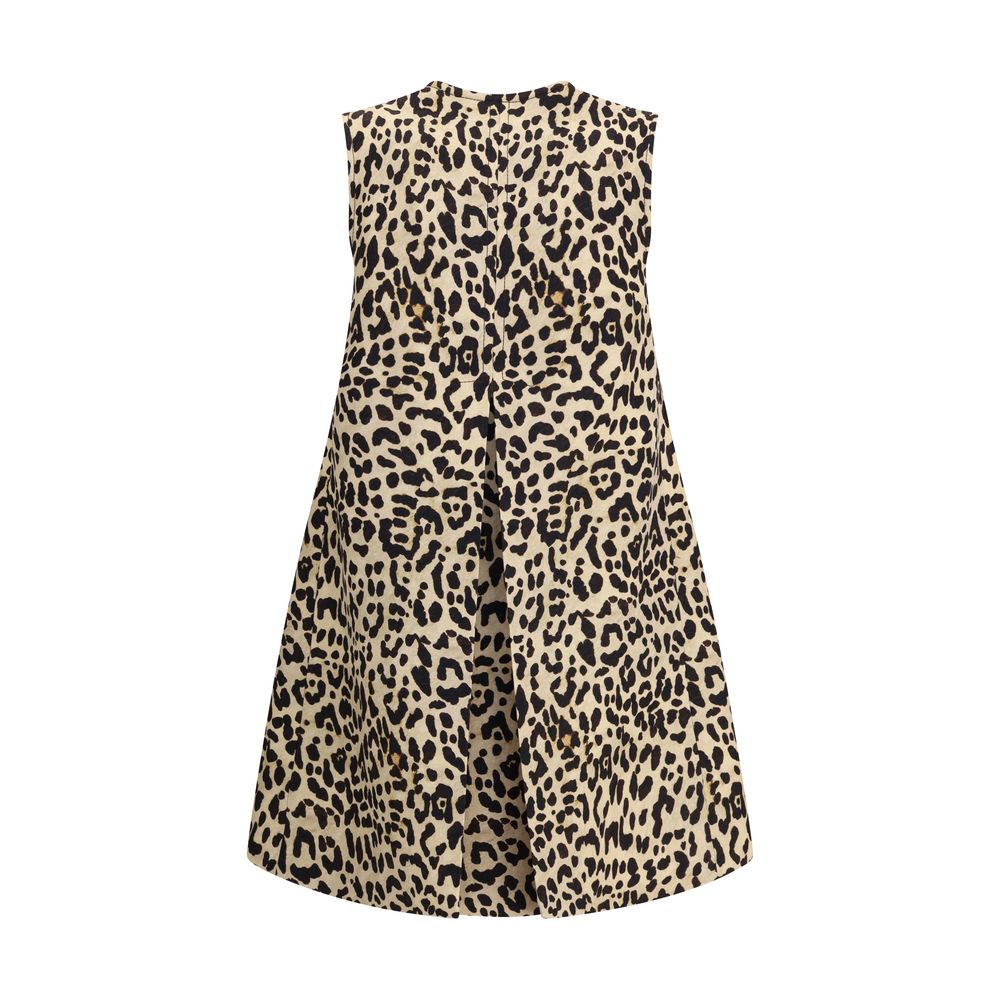 Valentino Lange Weste mit Leopardenmuster