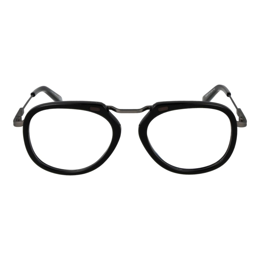 Ermenegildo Zegna Metallbrille mit schwarzem Rahmen