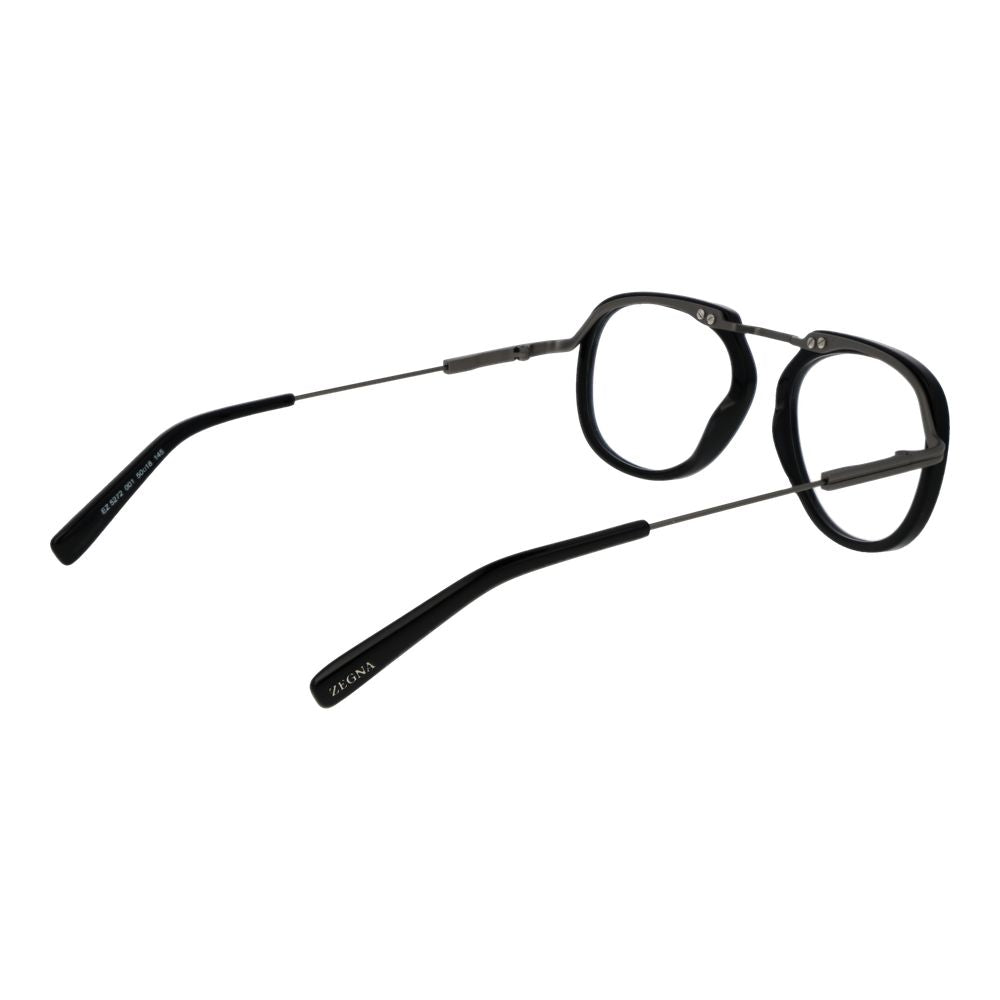Ermenegildo Zegna Metallbrille mit schwarzem Rahmen