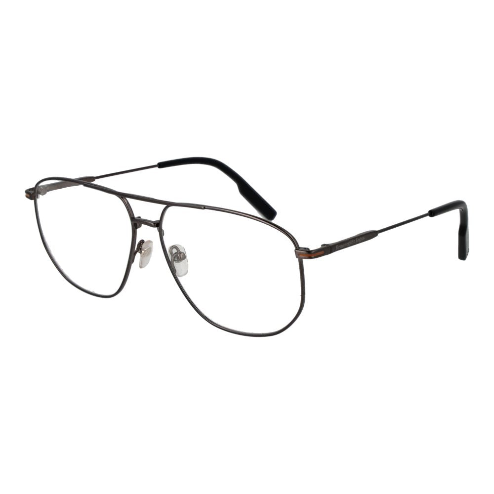 Ermenegildo Zegna Grau-Titan-Brille (Gestelle)