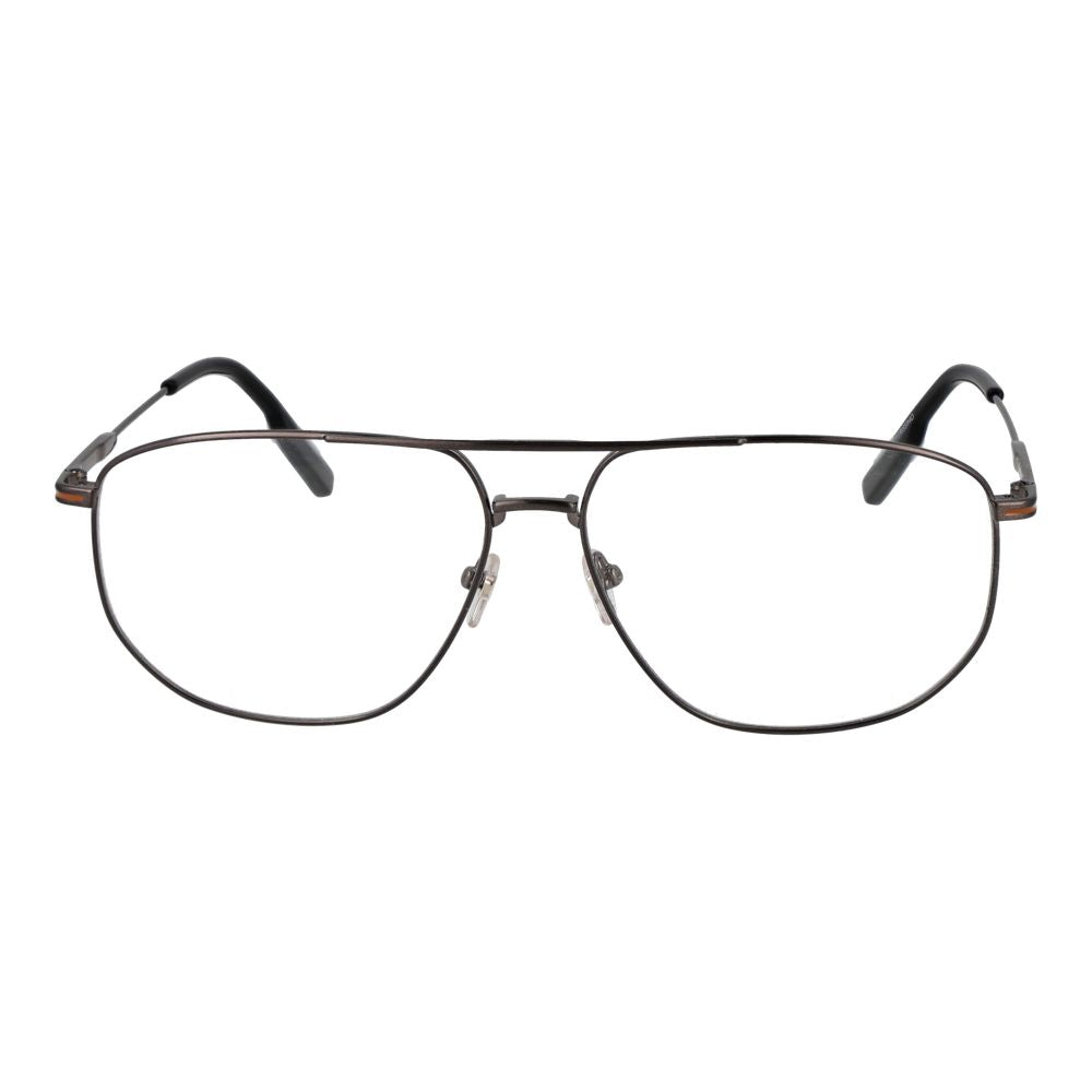 Ermenegildo Zegna Grau-Titan-Brille (Gestelle)