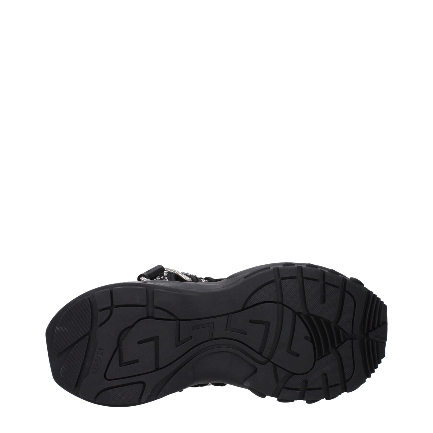 Versace Schwarzer Stoff Chunky Sneakers