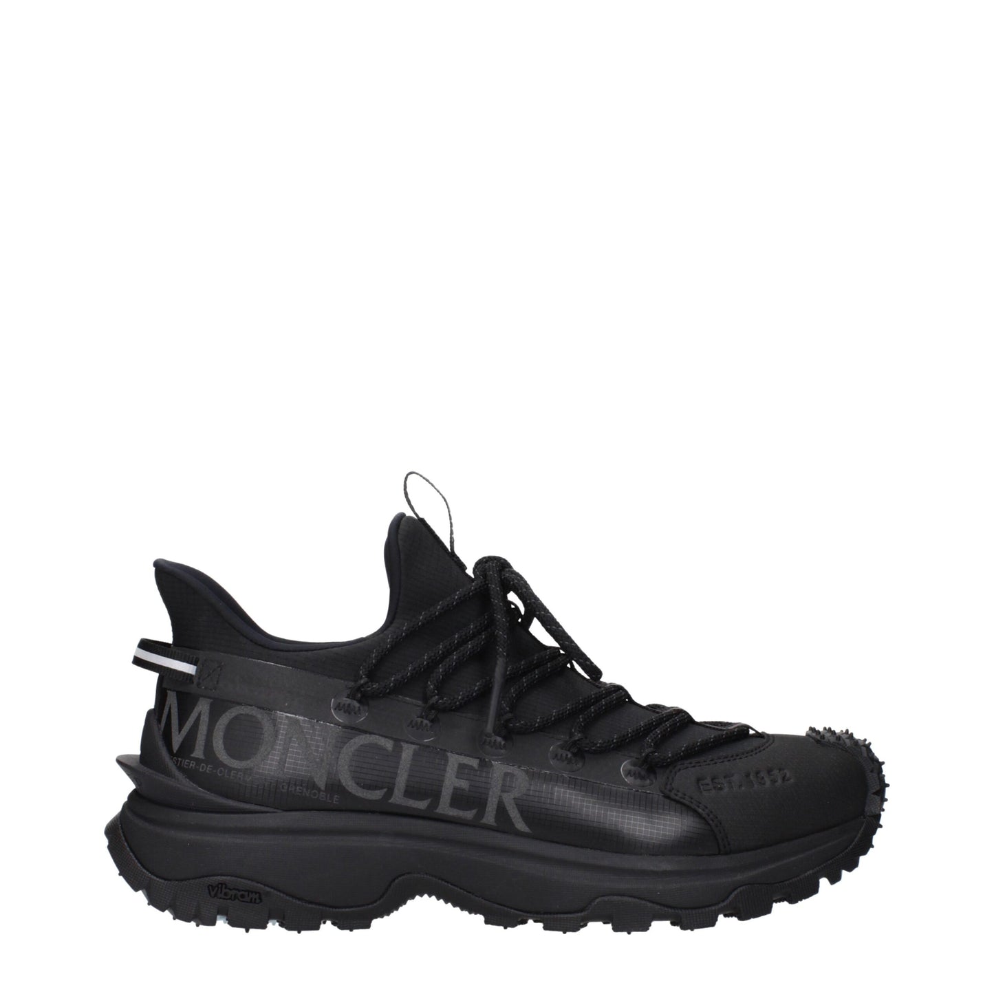 Moncler Schwarzer Stoff Sportliche Turnschuhe
