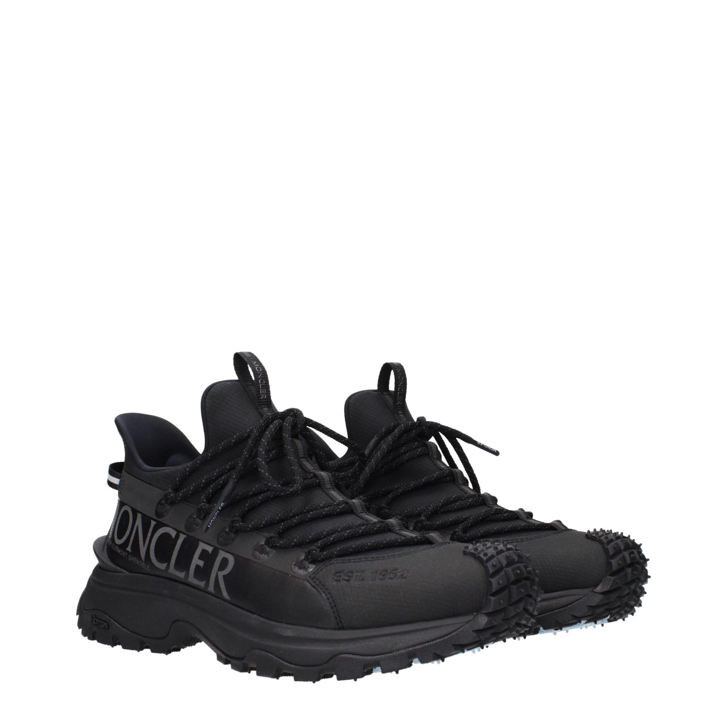 Moncler Schwarzer Stoff Sportliche Turnschuhe