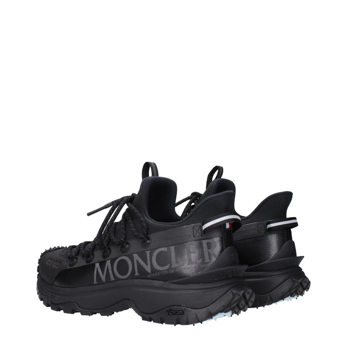 Moncler Schwarzer Stoff Sportliche Turnschuhe
