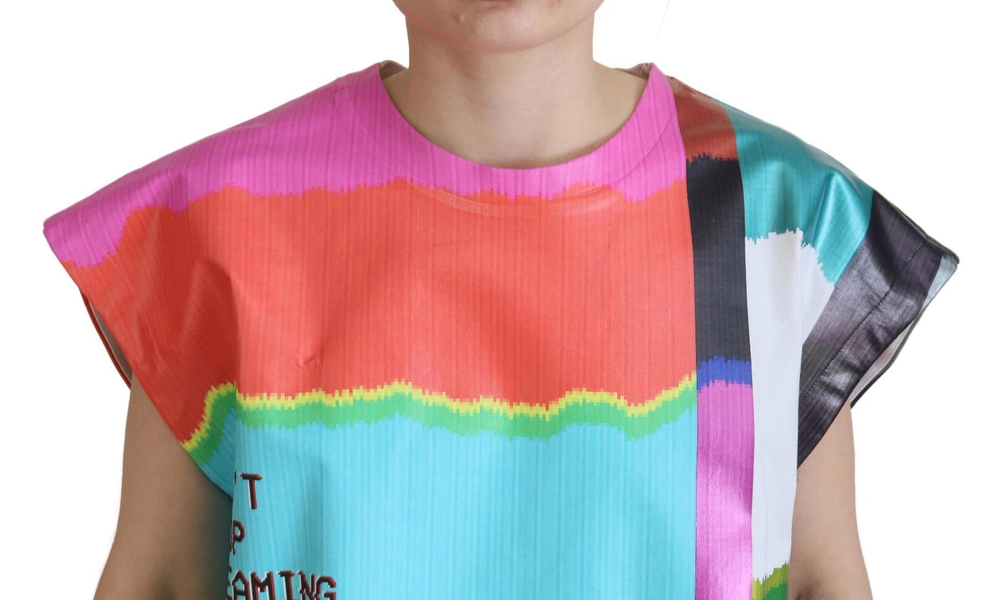 Dolce & Gabbana Multicolor Print Bluse Baumwolltank TV Print T-shirt