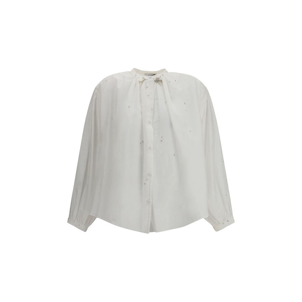 Forte_Forte Voile Shirt mit Stickerei