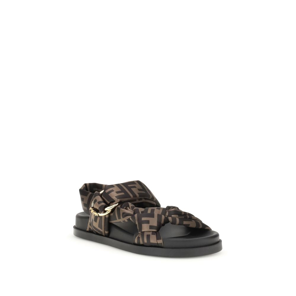 Fendi FF-Satin-Sandalen