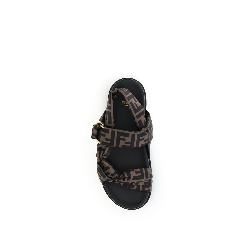 Fendi FF-Satin-Sandalen