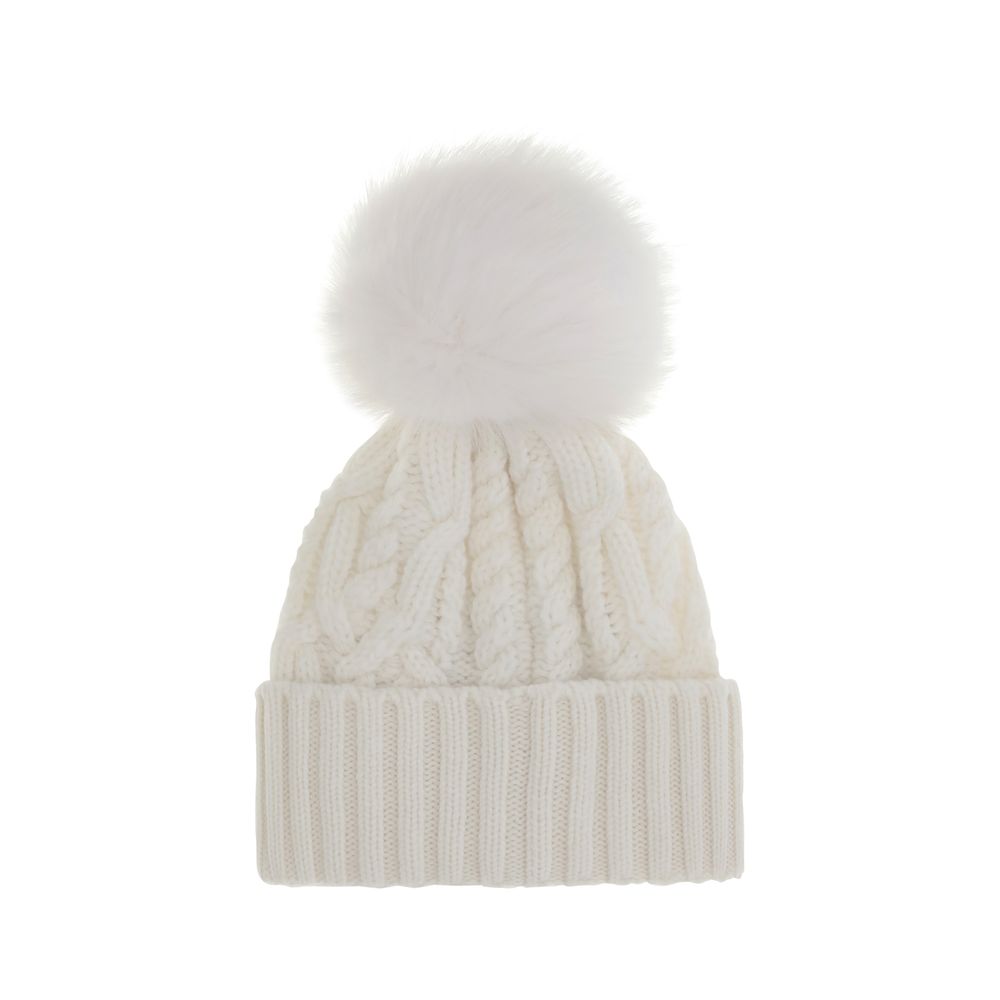 Moncler Kaschmir-Mütze mit Bommel