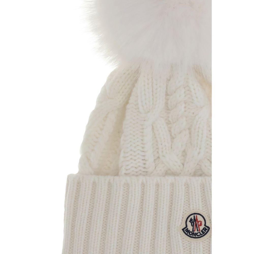 Moncler Kaschmir-Mütze mit Bommel