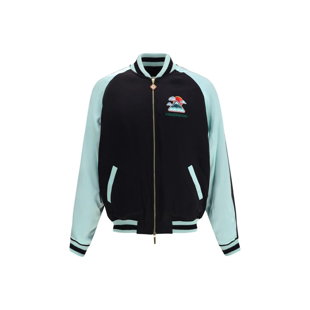 Casablanca Zweifarbige Bomberjacke aus Satin