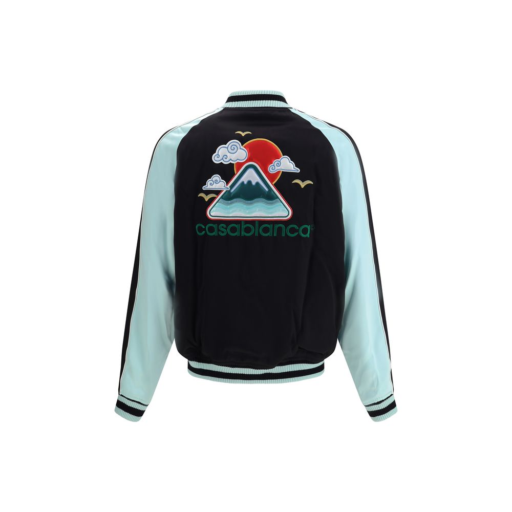 Casablanca Zweifarbige Bomberjacke aus Satin