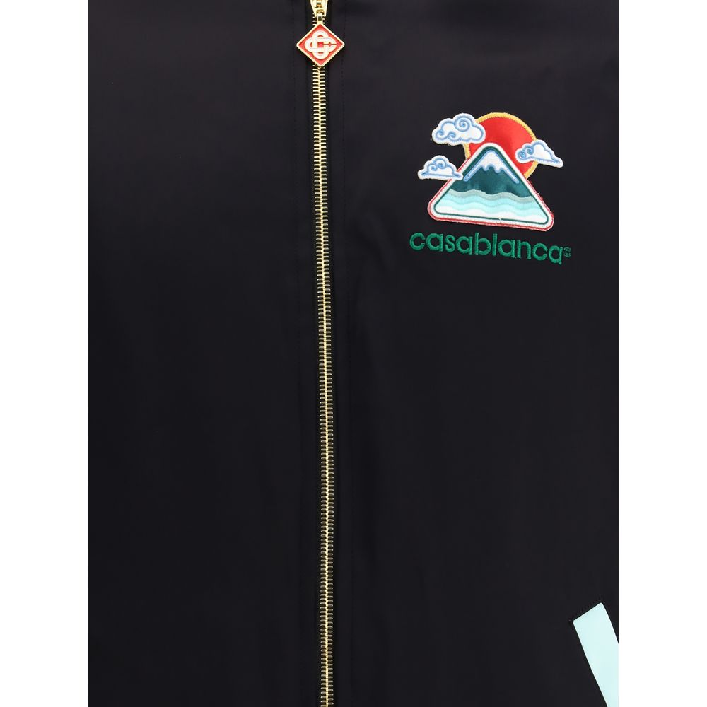 Casablanca Zweifarbige Bomberjacke aus Satin