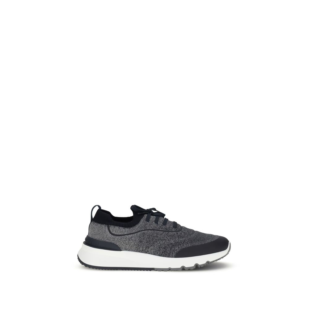 Brunello Cucinelli Techno-Baumwollstrick Sneakers Laufschuhe