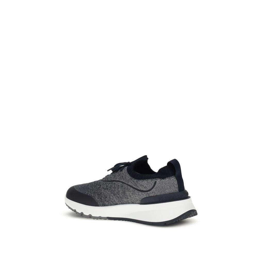 Brunello Cucinelli Techno-Baumwollstrick Sneakers Laufschuhe