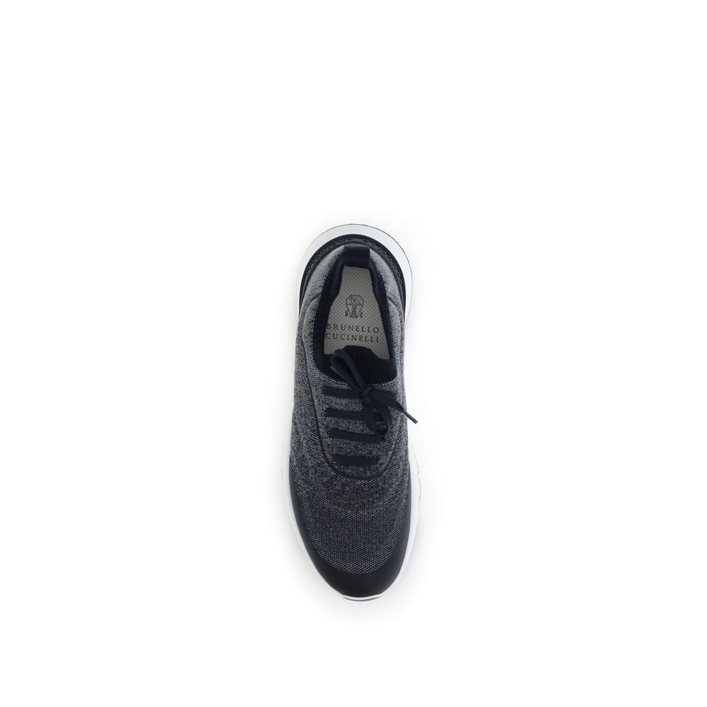 Brunello Cucinelli Techno-Baumwollstrick Sneakers Laufschuhe