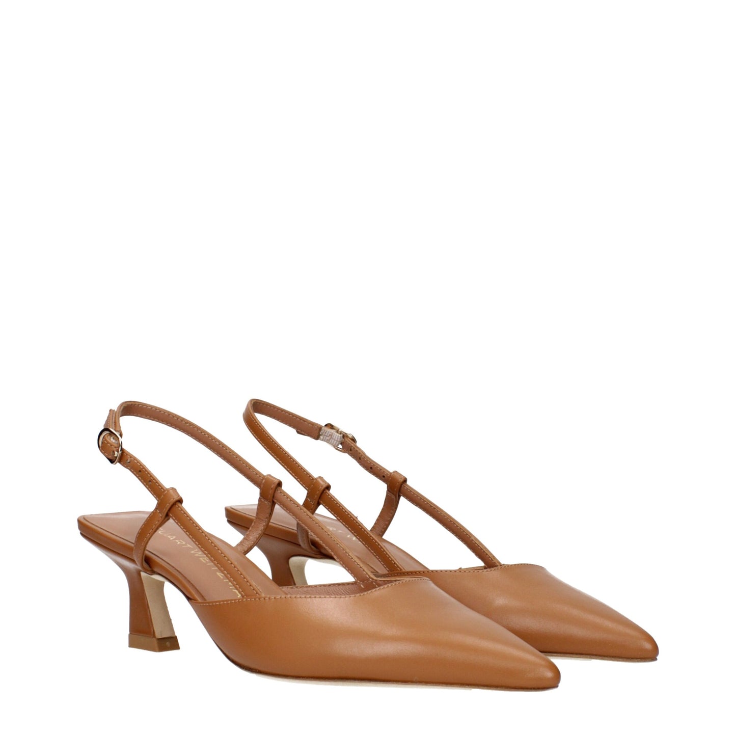 Stuart Weitzman Braune Leder Pumps mit mittlerem Absatz