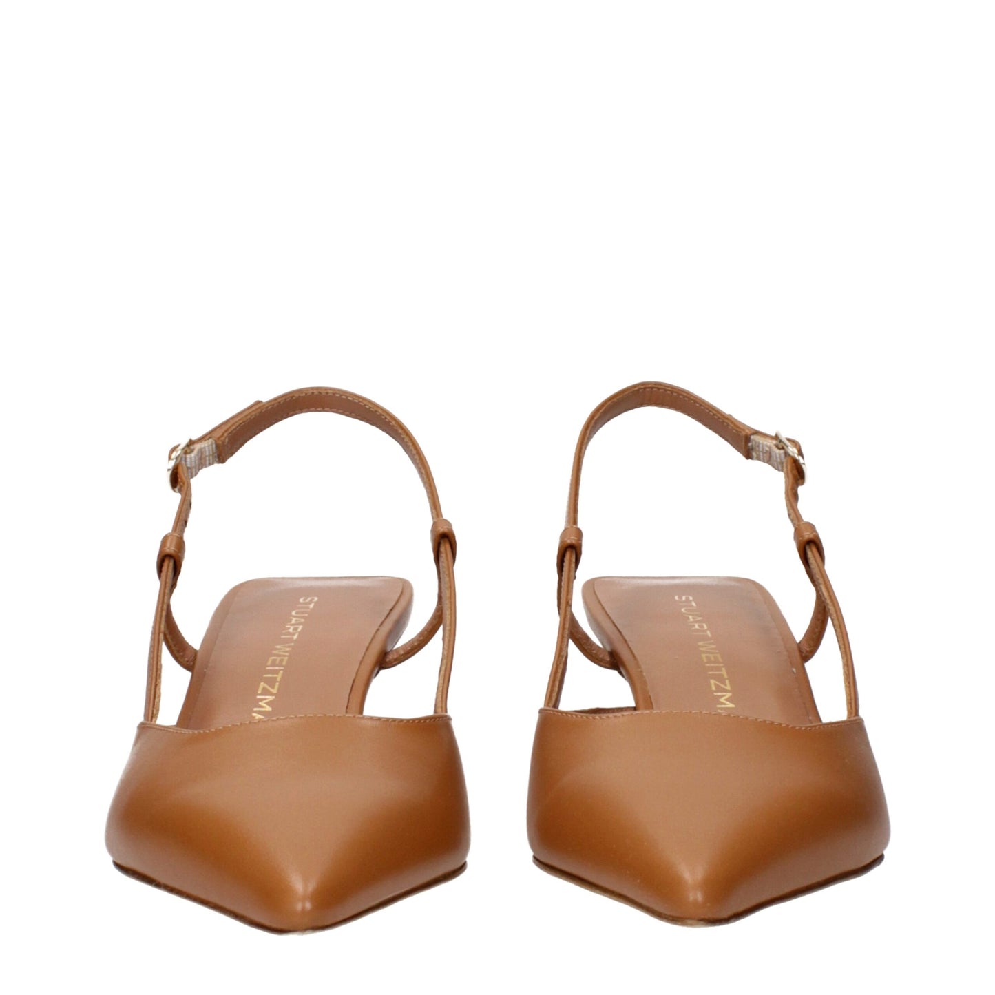 Stuart Weitzman Braune Leder Pumps mit mittlerem Absatz