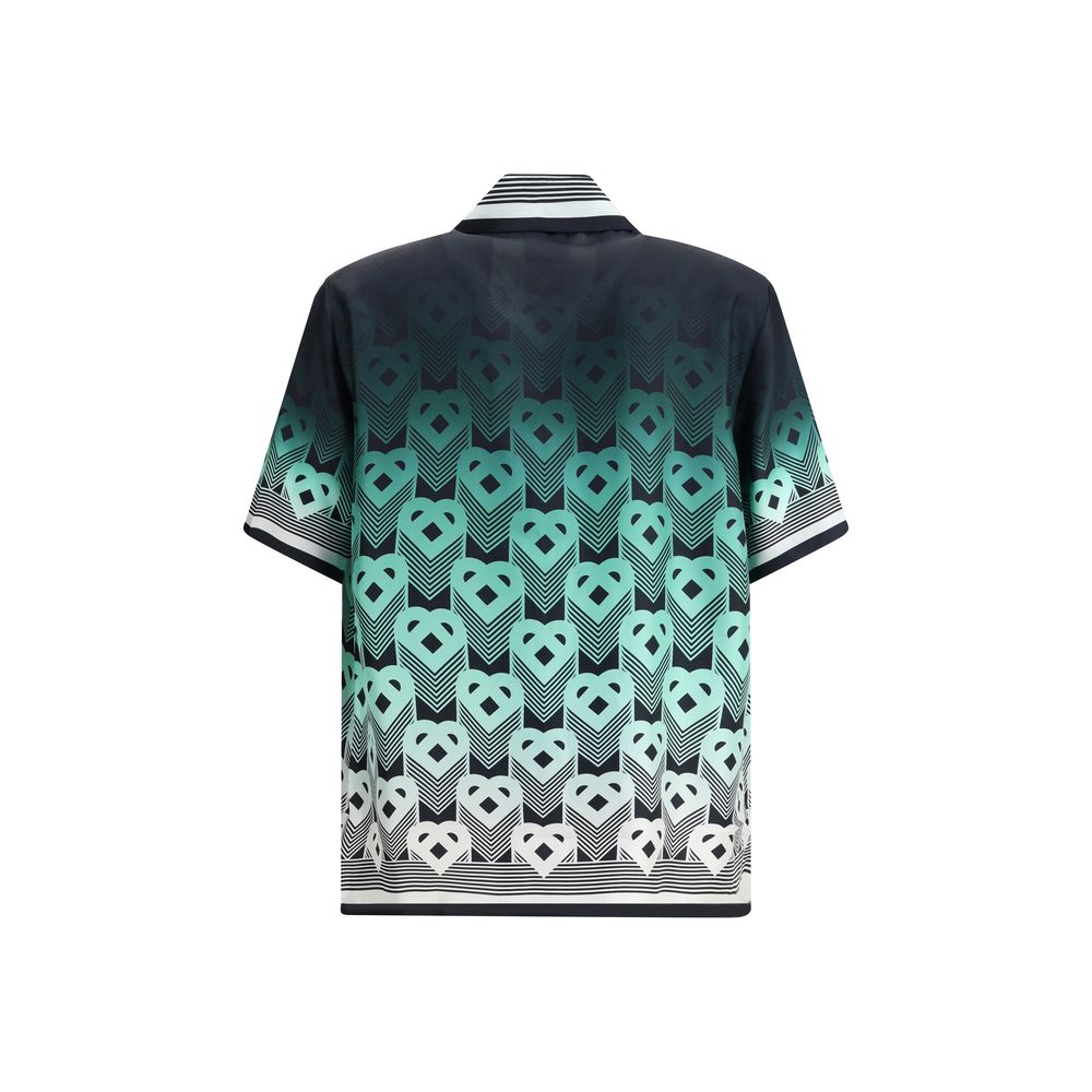 Casablanca Gradient Monogram kurzärmeliges Seidenhemd