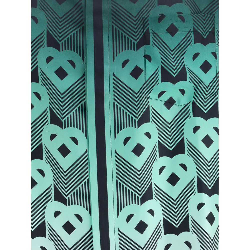 Casablanca Gradient Monogram kurzärmeliges Seidenhemd