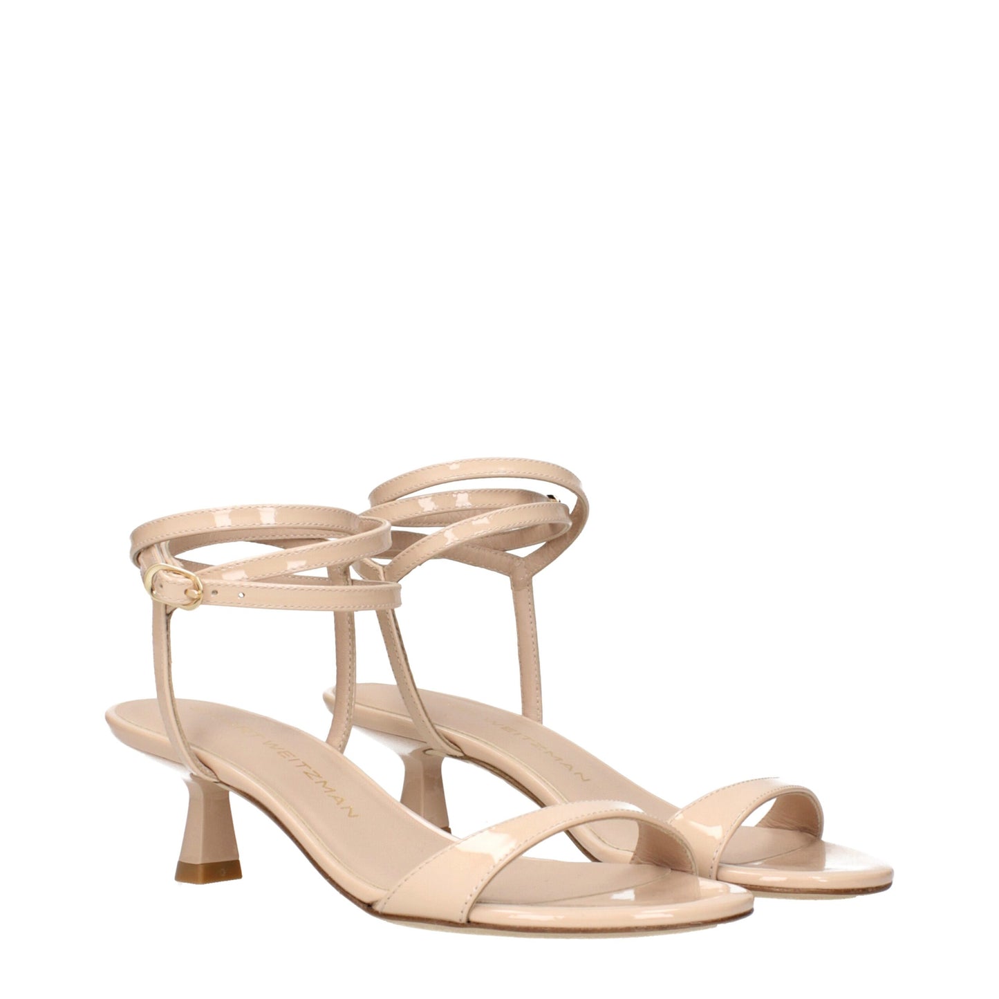 Stuart Weitzman Beige Leder Stiletto Heels Sandalen