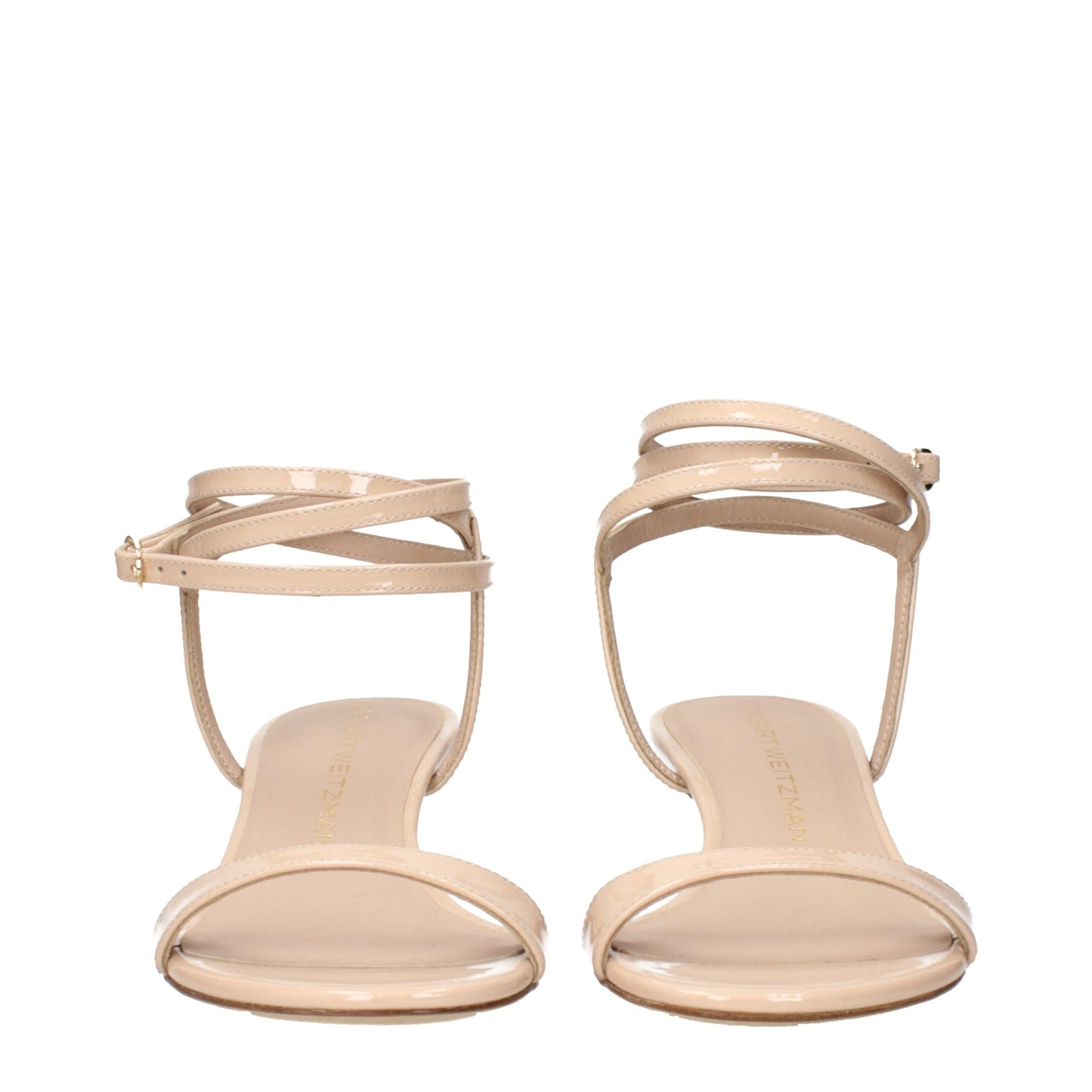 Stuart Weitzman Beige Leder Stiletto Heels Sandalen