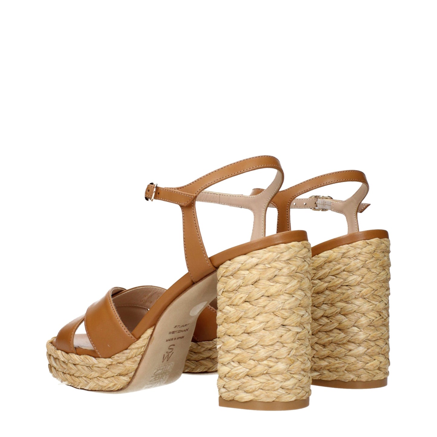 Stuart Weitzman Braune Leder-Plateaus