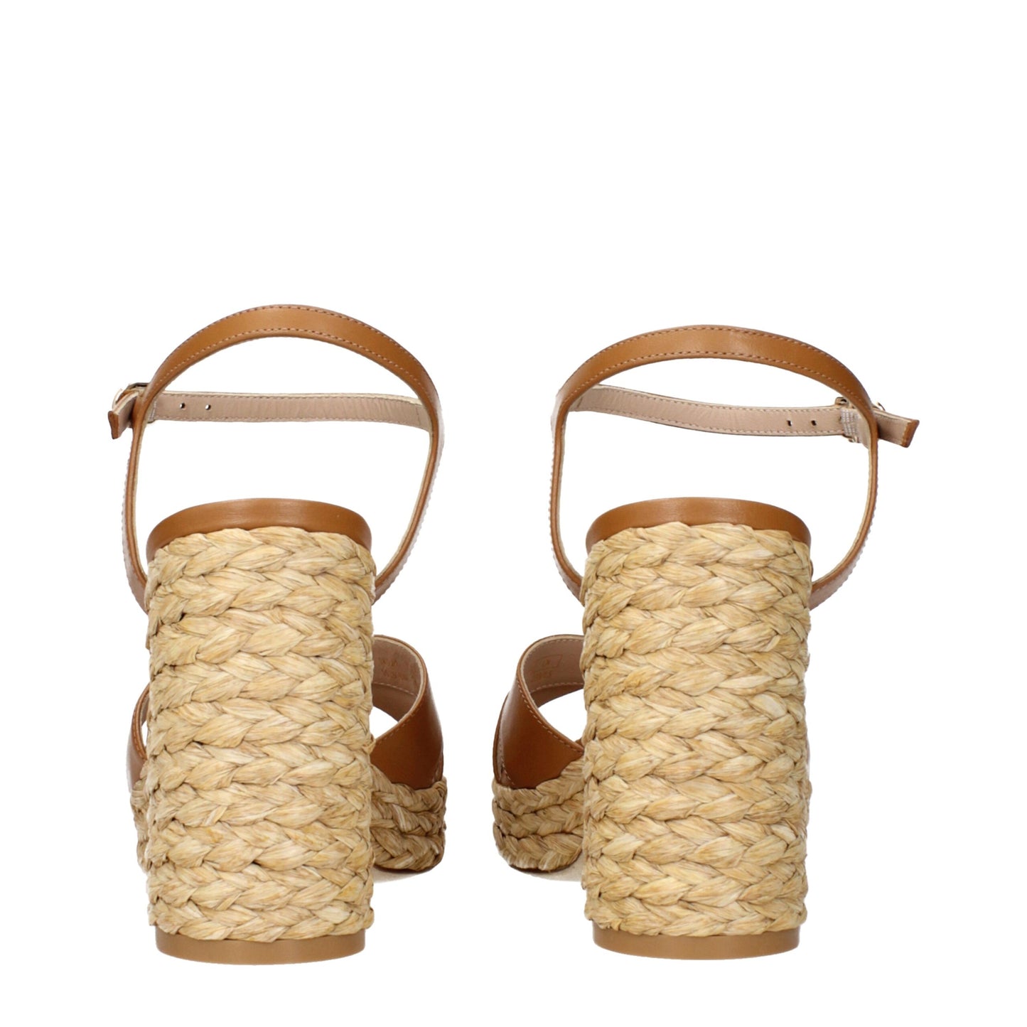 Stuart Weitzman Braune Leder-Plateaus
