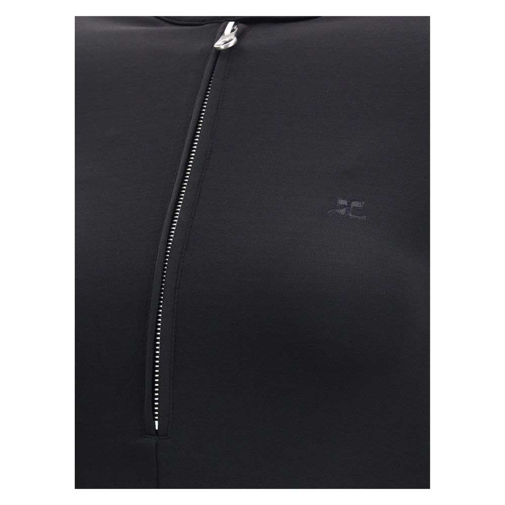Courrèges Biker-Kleid aus Jersey mit Reißverschluss