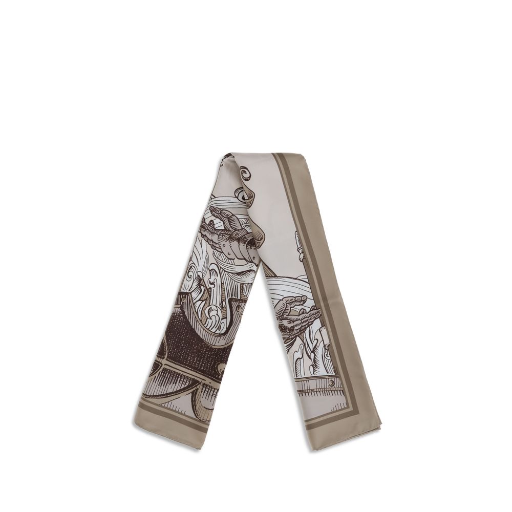Burberry Ritter Gravur Druck Seidenschal