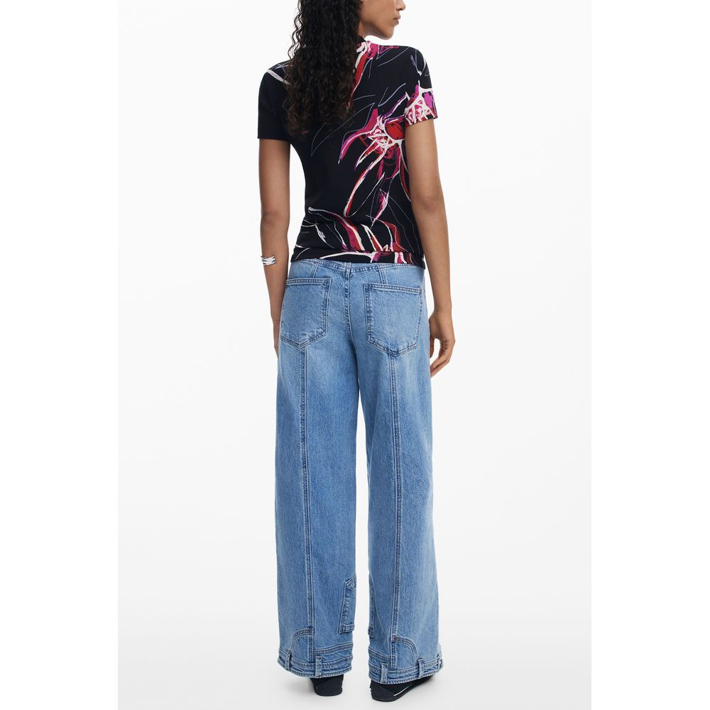 Desigual Schwarzes Viskose-Top für Frauen