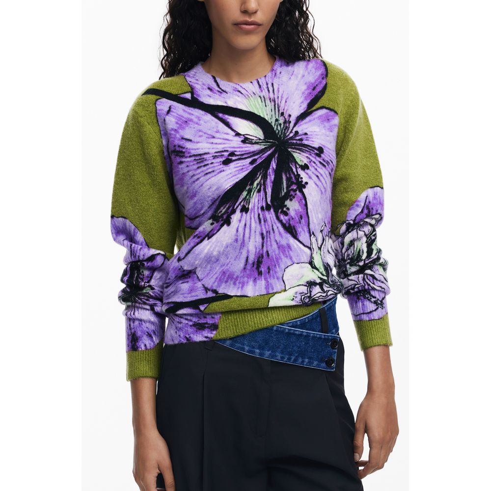 Desigual Lila Elastan Damen Pullover