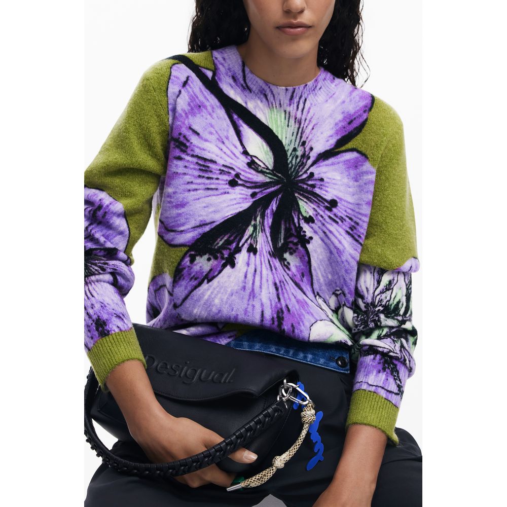 Desigual Lila Elastan Damen Pullover