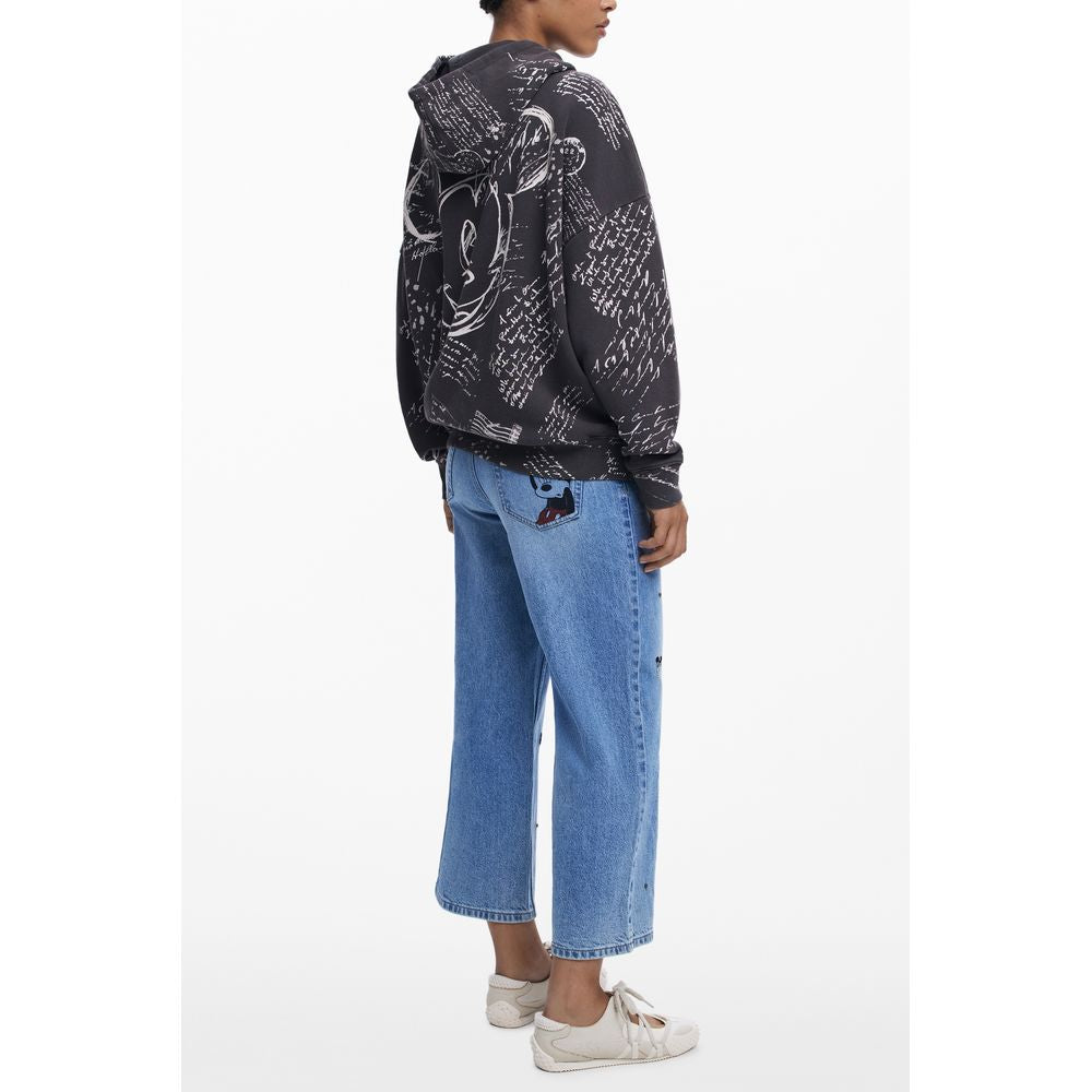 Desigual Schwarzer Baumwollpullover für Frauen