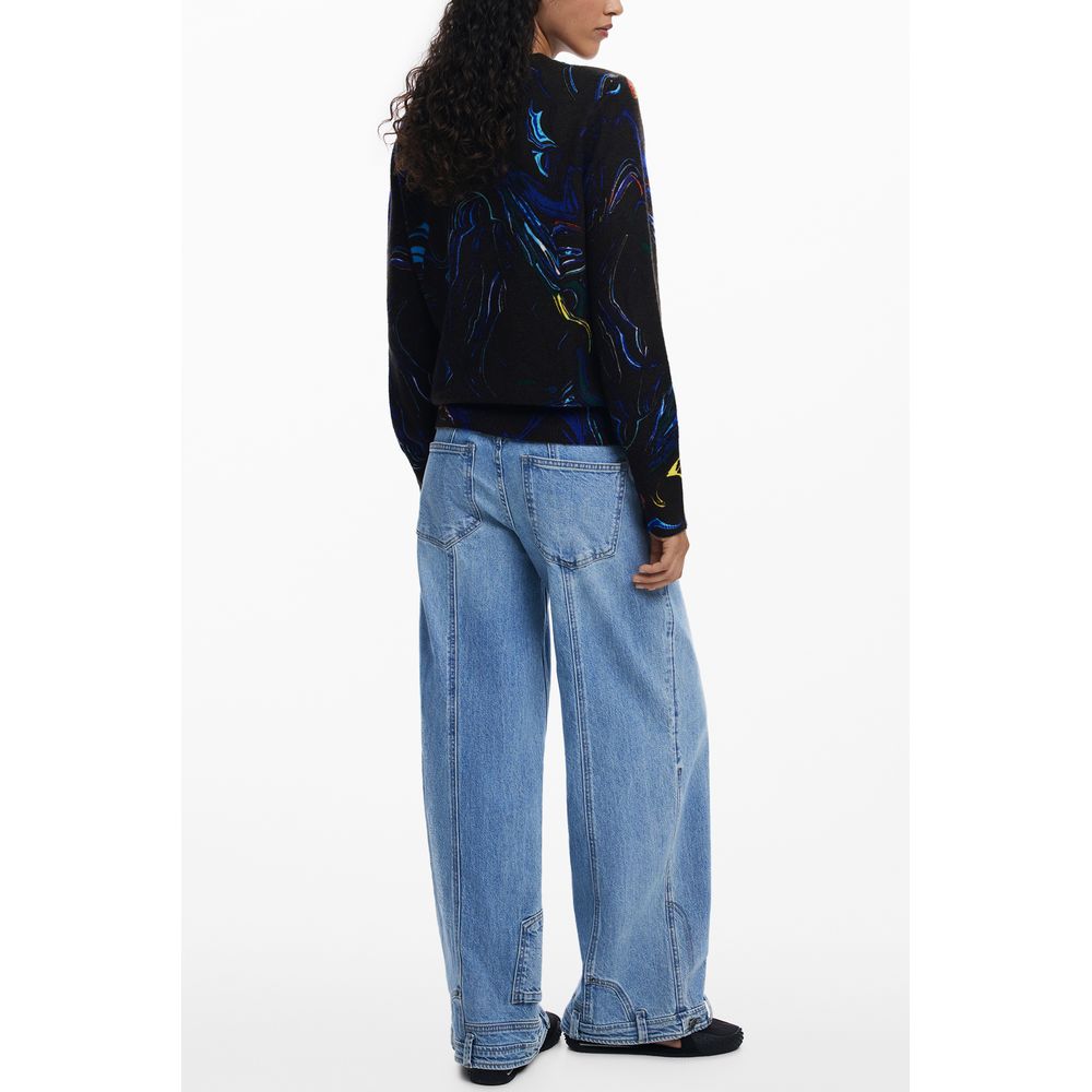 Desigual Schwarzer Pullover aus Polyamid für Frauen