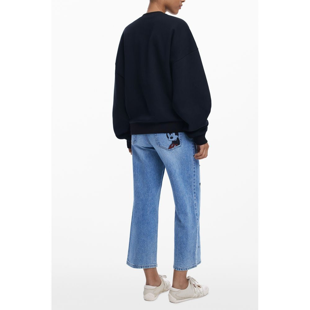 Desigual Schwarzer Baumwollpullover für Frauen
