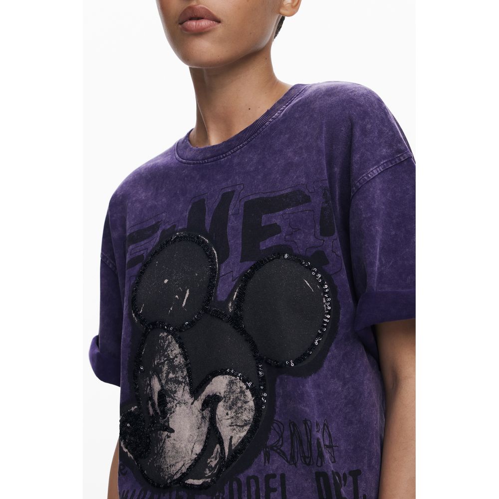 Desigual Lila Baumwolle Frauen T-Shirt