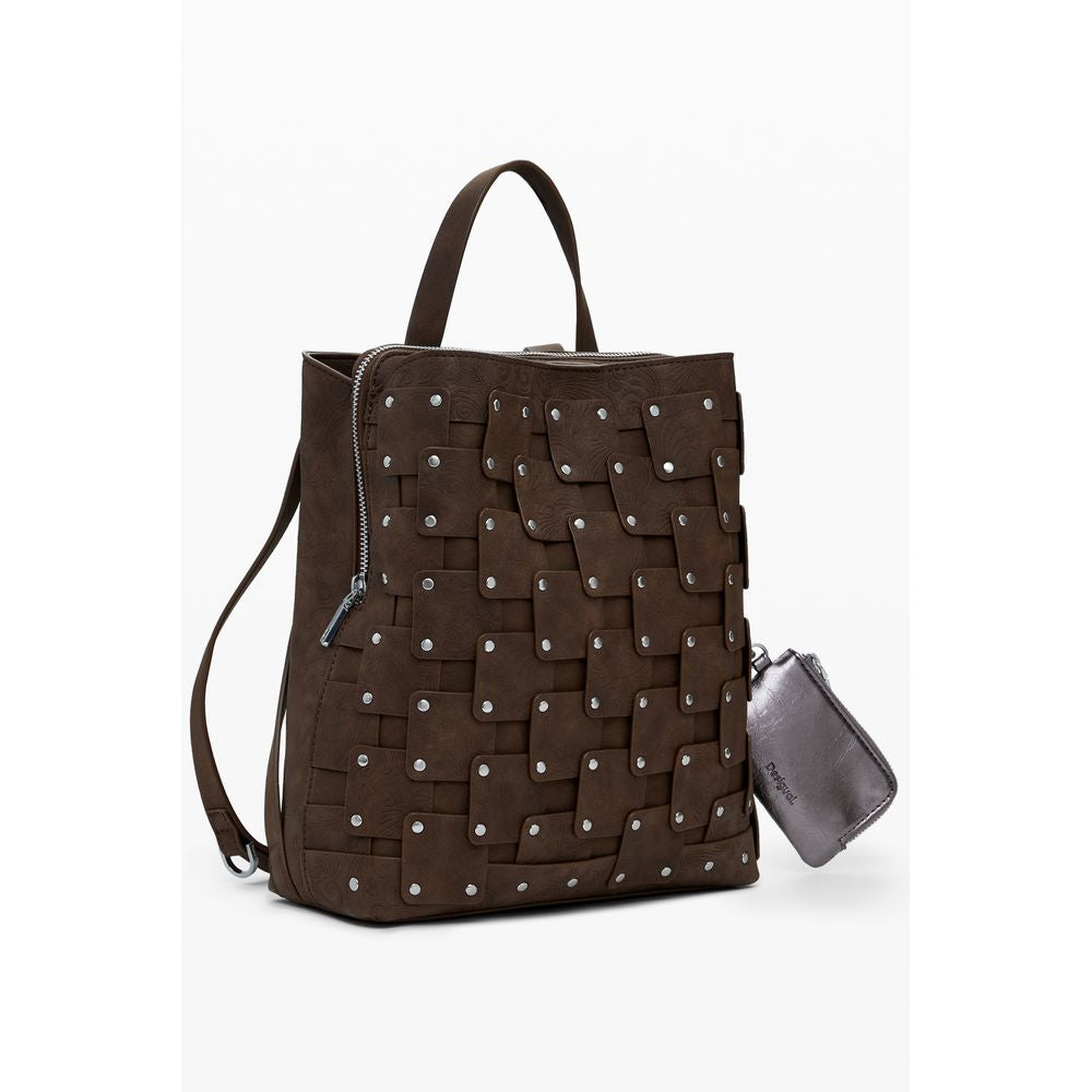 Desigual Brauner Polyethylen-Rucksack für Frauen