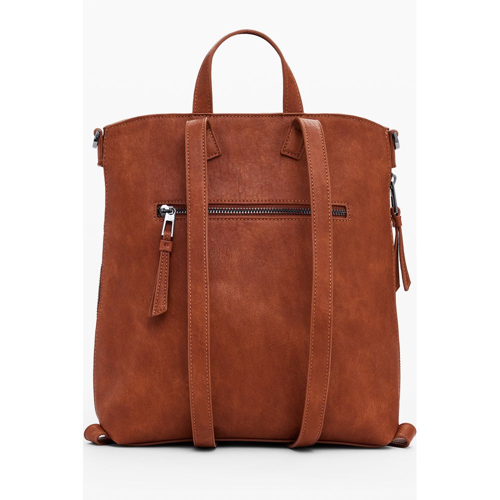 Desigual Brauner Polyethylen-Frauen-Mini-Rucksack