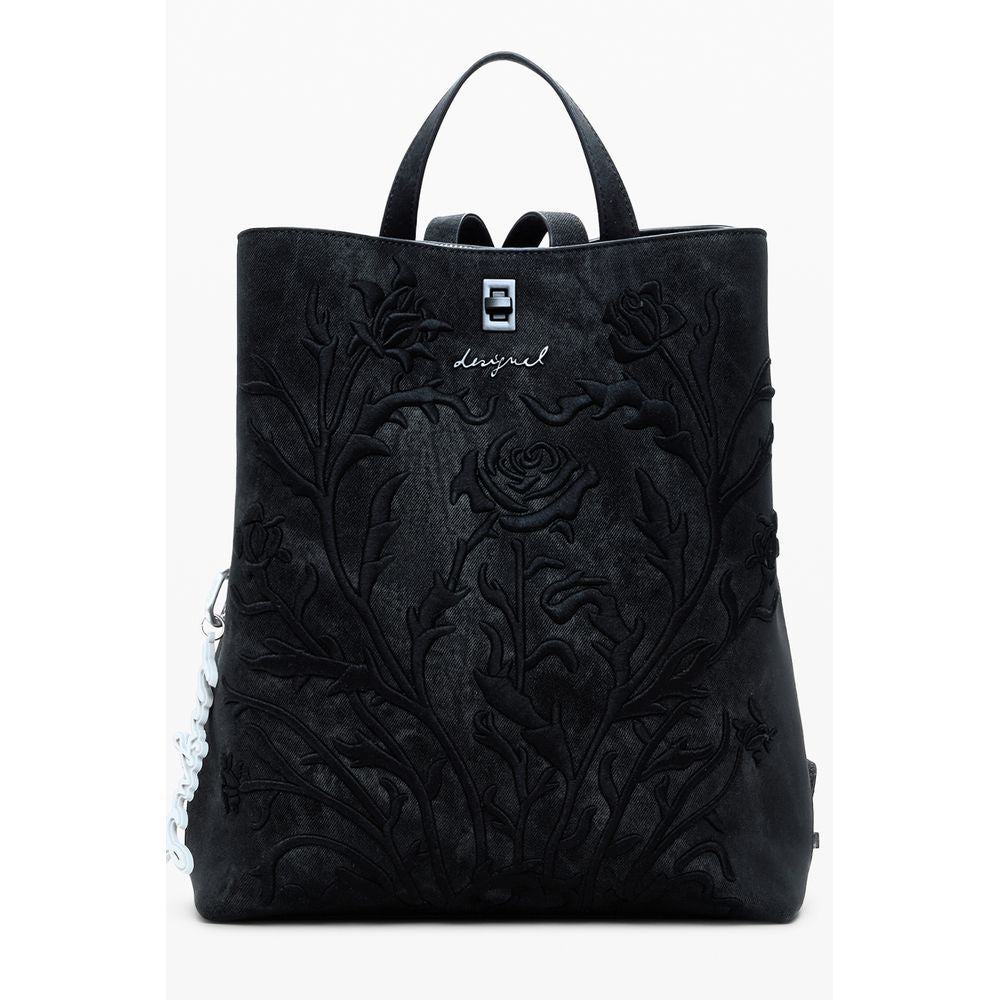 Desigual Schwarzer Polyethylen-Rucksack für Frauen