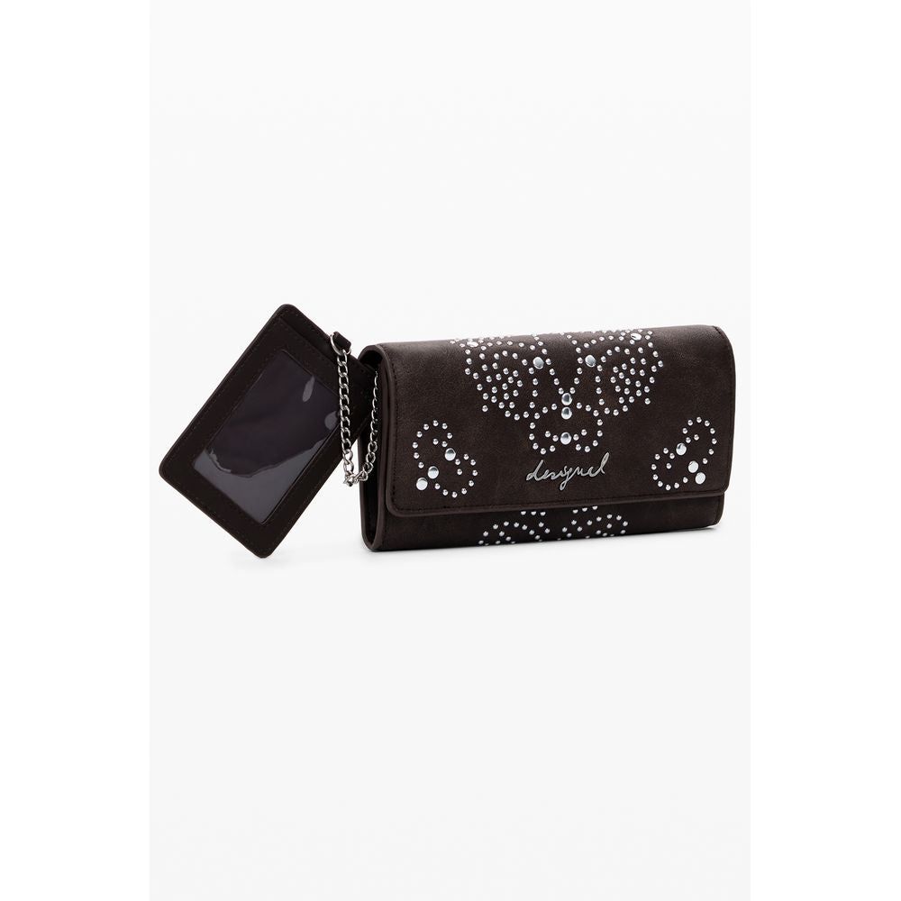 Desigual Braunes Polyethylen Portemonnaie für Frauen