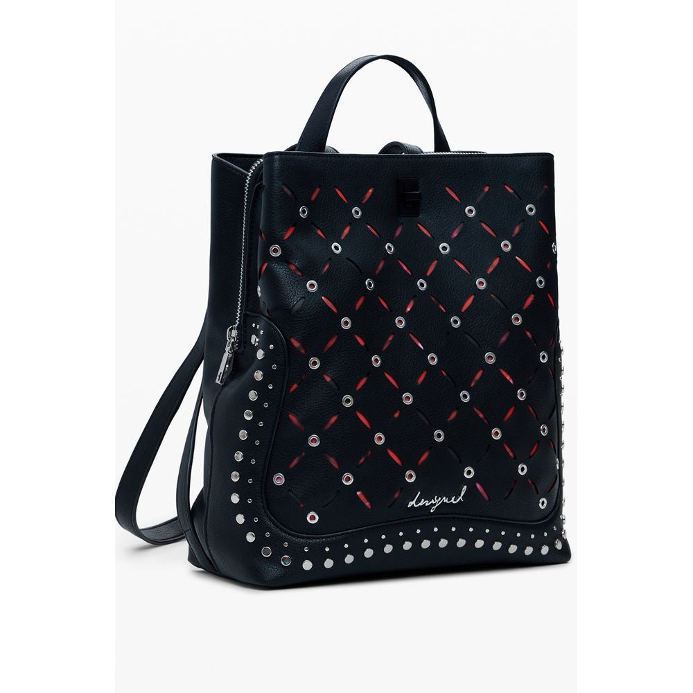 Desigual Schwarzer Polyethylen-Rucksack für Frauen
