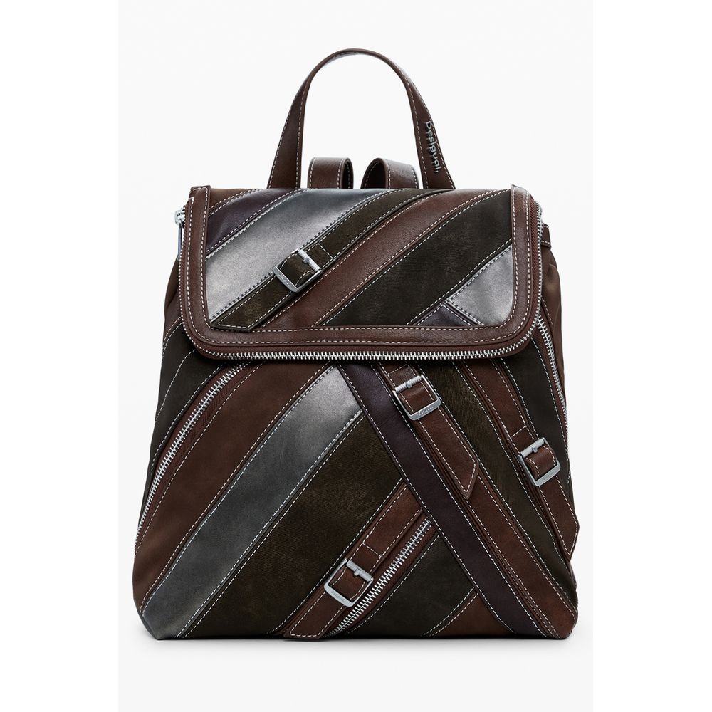 Desigual Brauner Polyethylen-Rucksack für Frauen